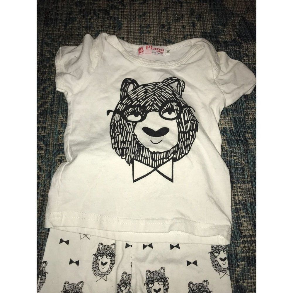 Small Shop White Bear Outfit 9-12m - Picture 3 of 5